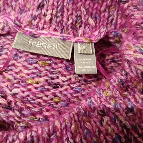 XL💖Fransa Mock Neck Knit Very Berry Sweater Pullover - Picture 8 of 8